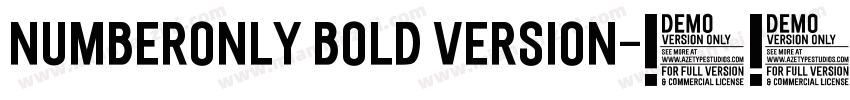 NumberOnly Bold Version字体转换
